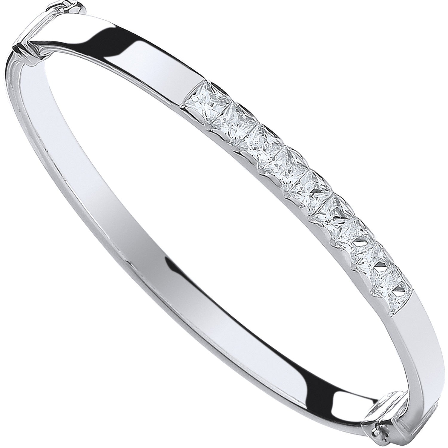 Silver Baby Cubic Zirconia Bangle - Silver
