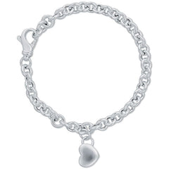Silver Heart Charm Bracelet Copy