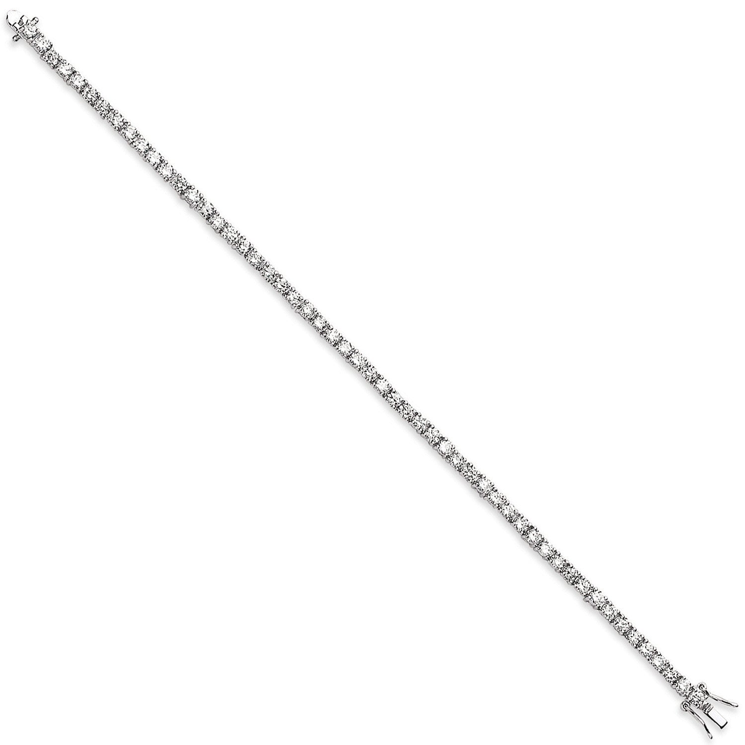 Silver Cubic Zirconia Tennis Bracelet - Silver