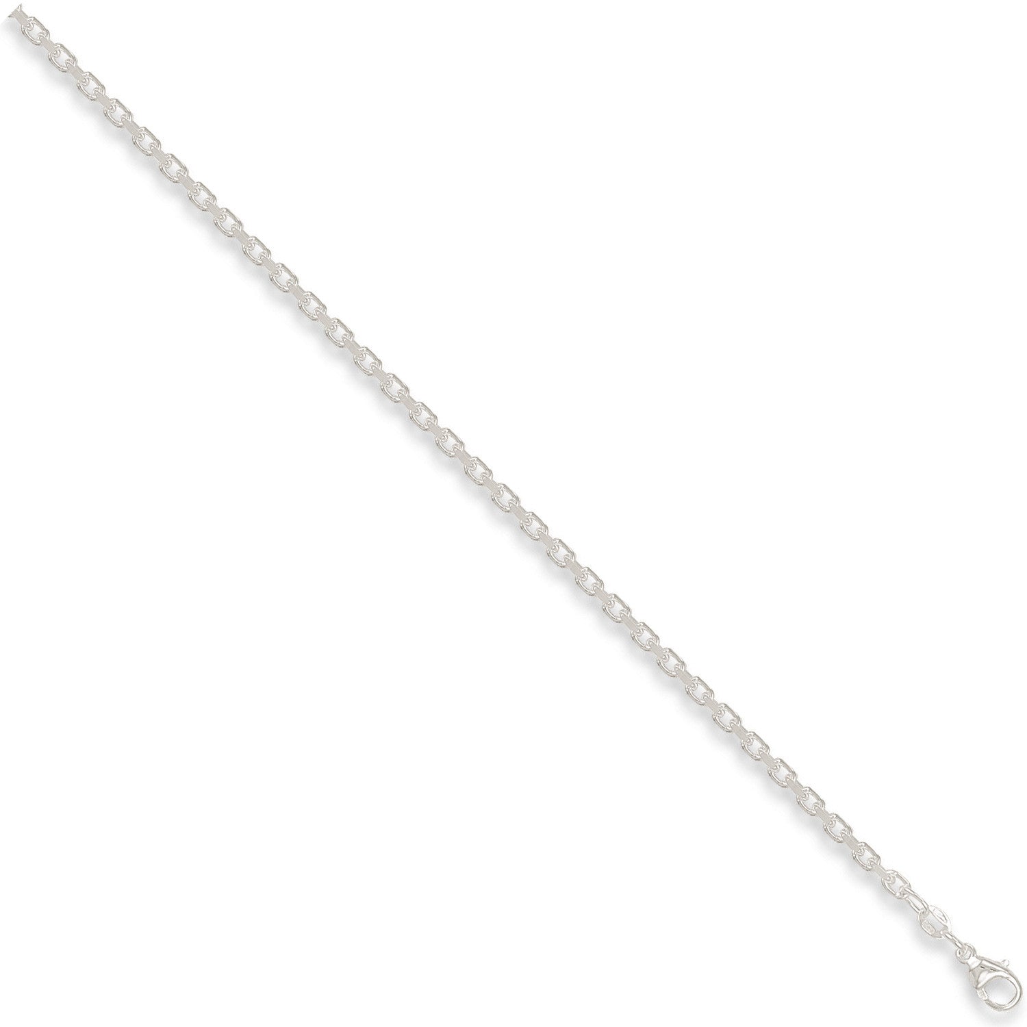 Silver 3.2mm Diamond Cut Belcher Chain - Silver