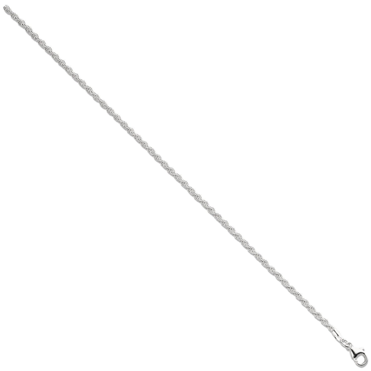 Silver 2.5mm Rope Chain - Silver