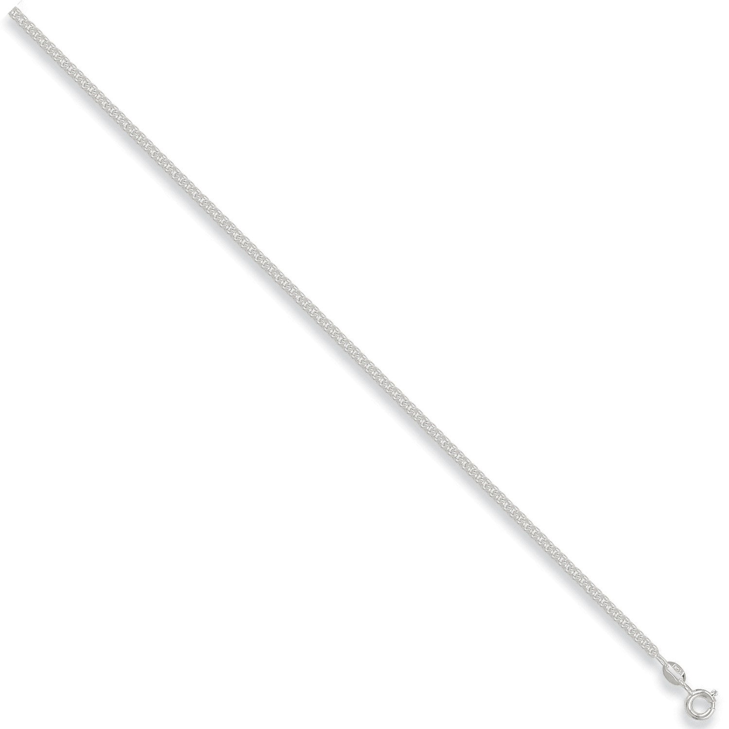 Silver 2.4mm Traditional Classic Curb Chain - Silver