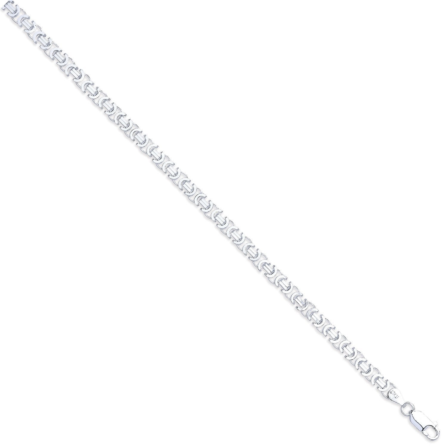 Silver 5mm Flat Byzantine Chain