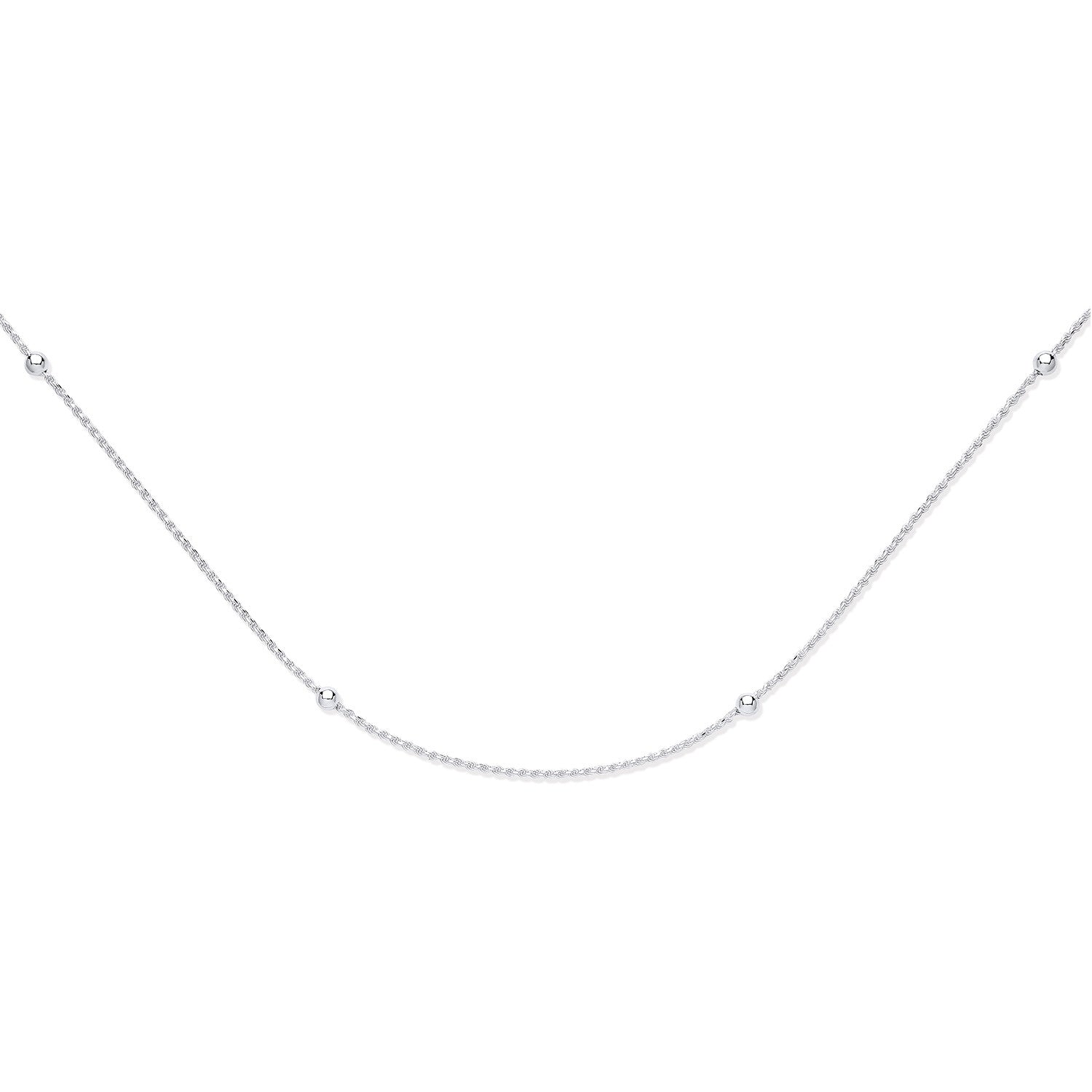 Silver Rope with Balls Chain - Silver
