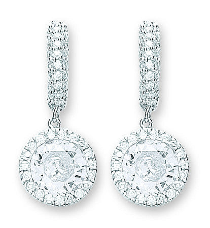 Silver Fancy Drop Earrings - Silver