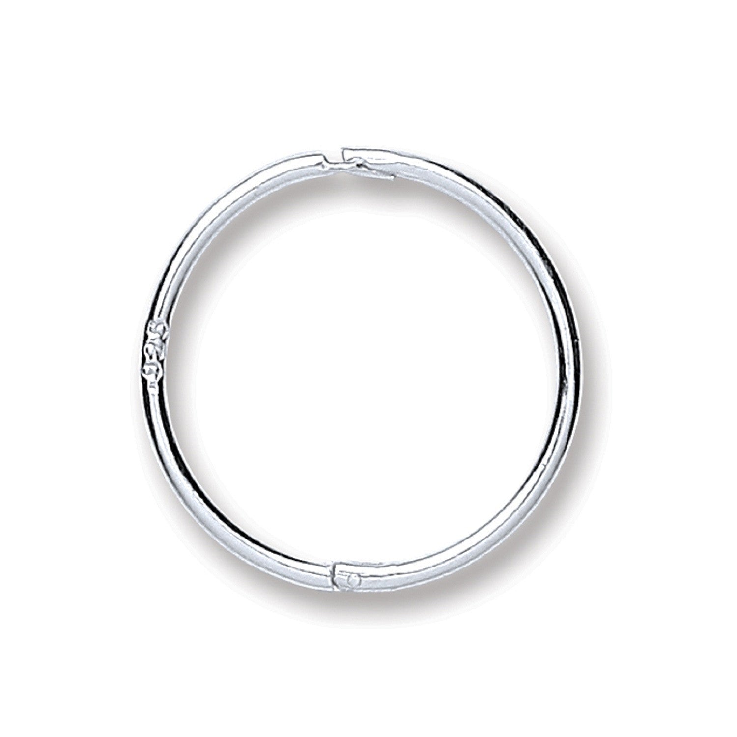 Silver 14mm Plain Hinged Sleepers - Silver