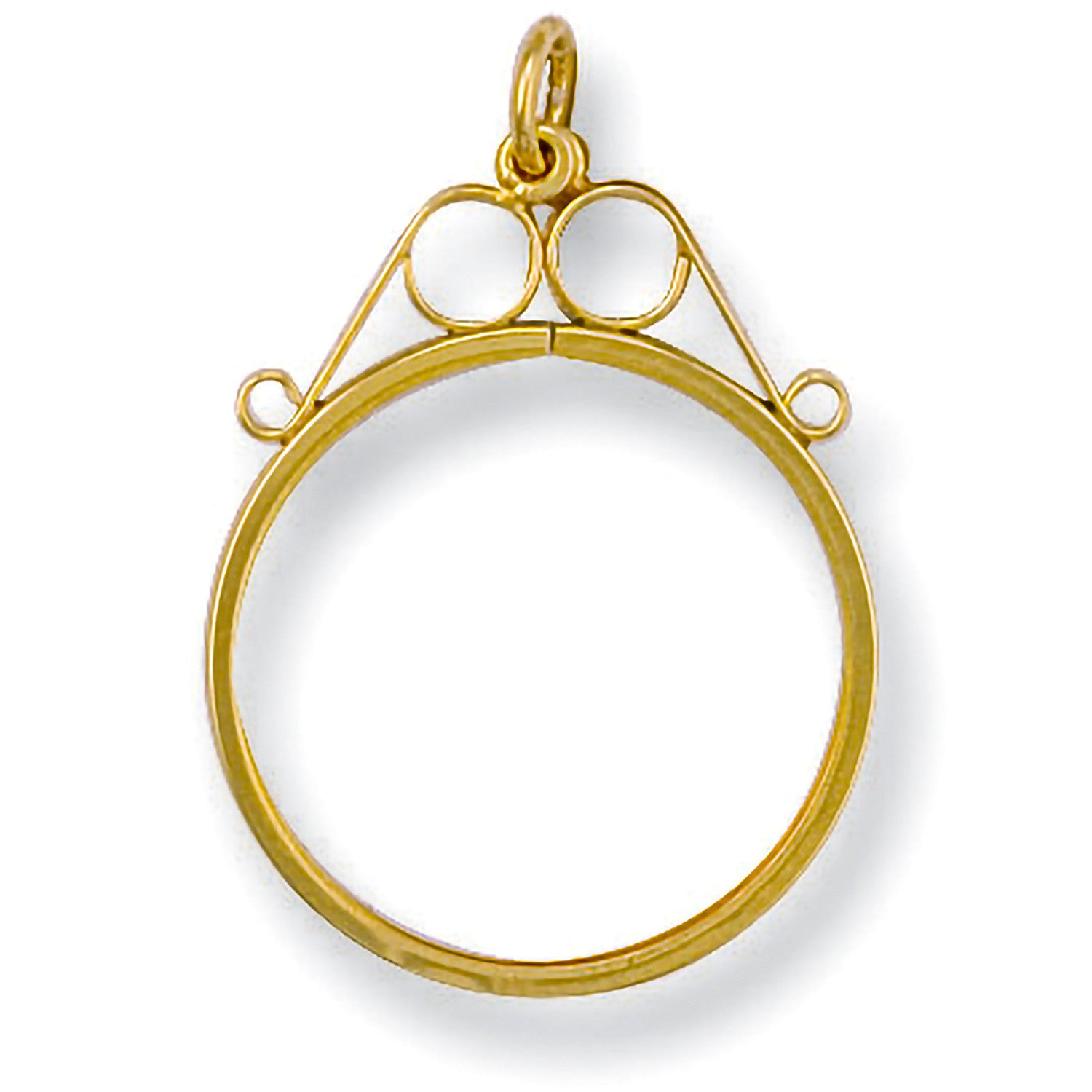 Yellow Gold Full Scroll Top Sovereign Pendant - 9ct Gold