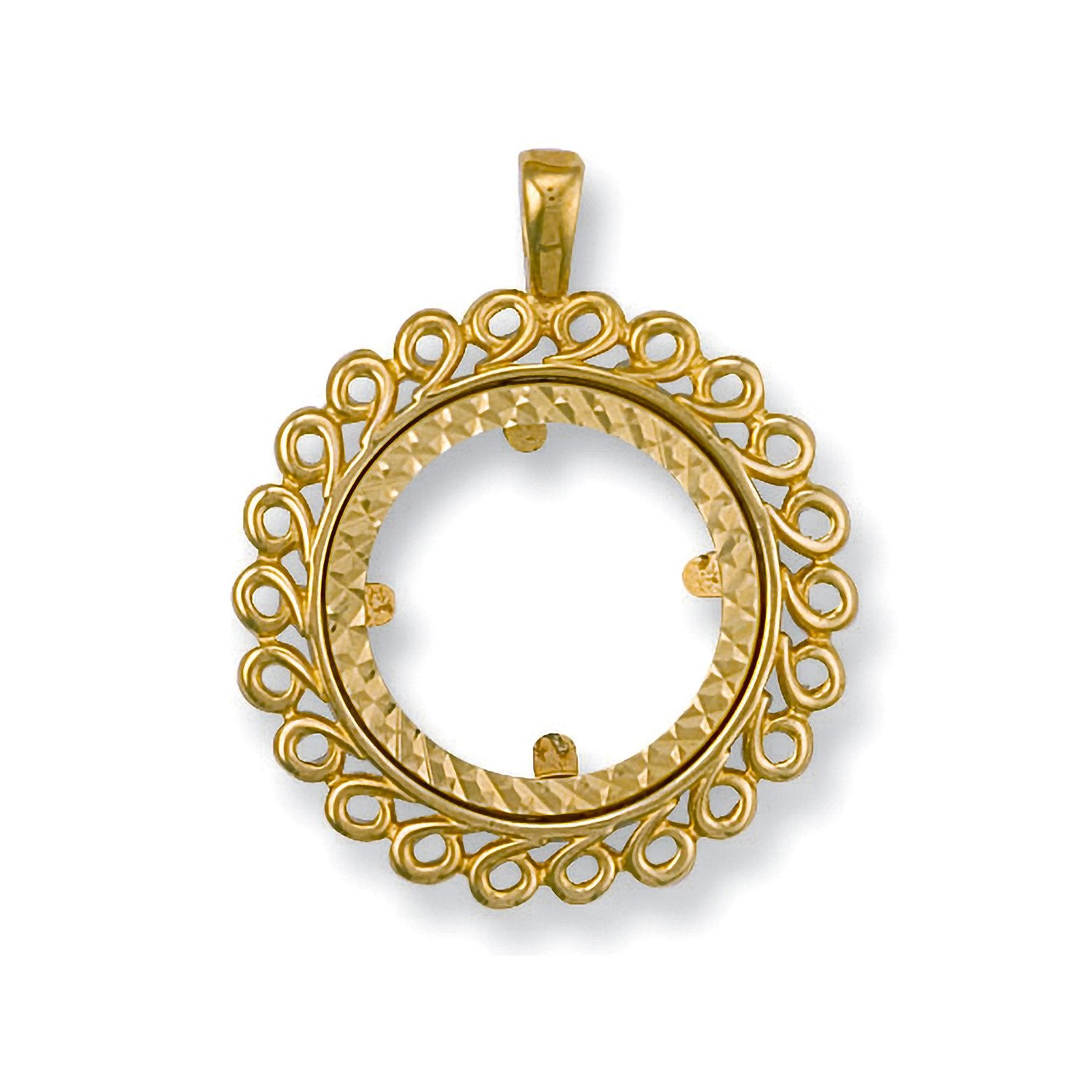 Y/G (Half) Fancy Sovereign Pendant