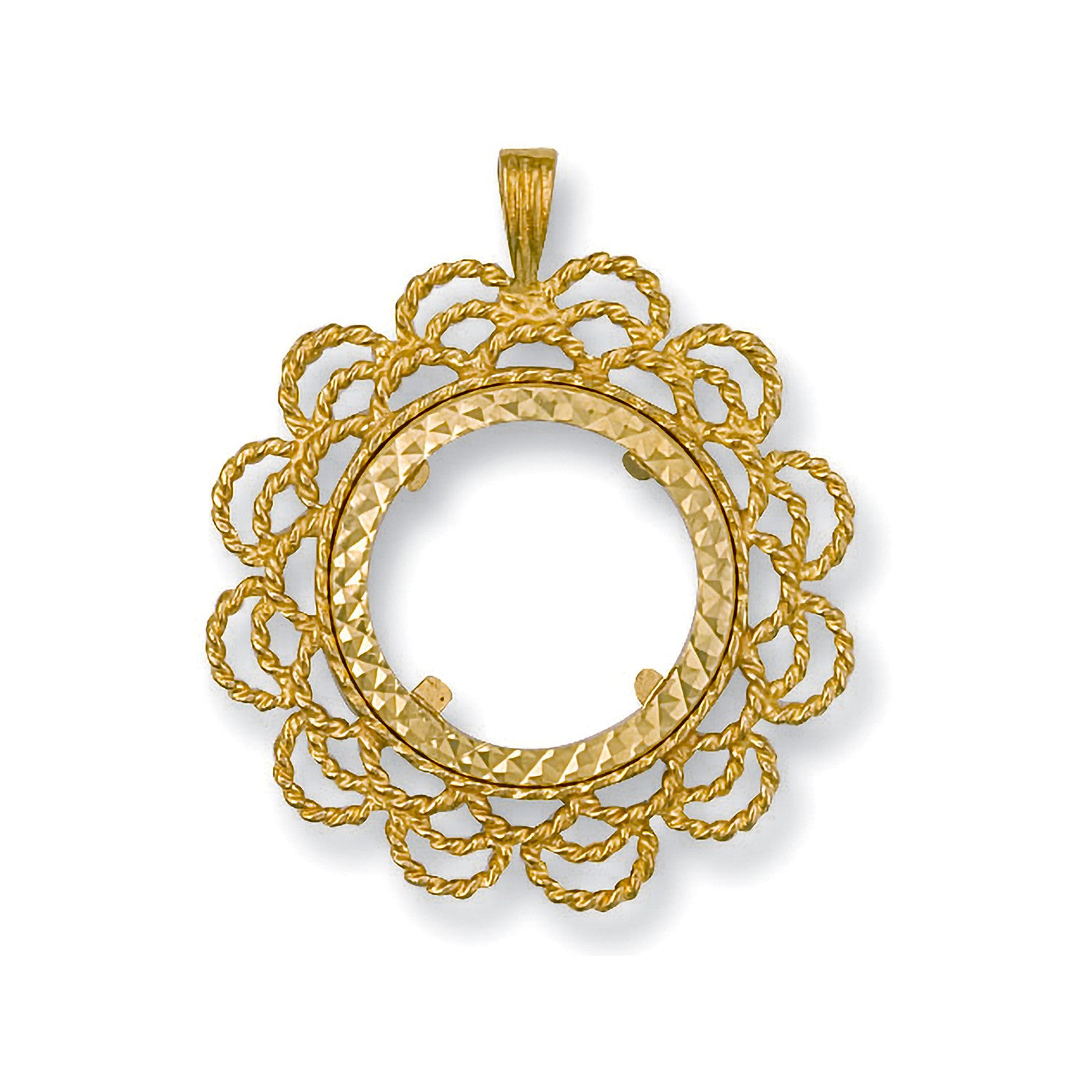 Yellow Gold (Half) Fancy Sovereign Pendant - 9ct Gold