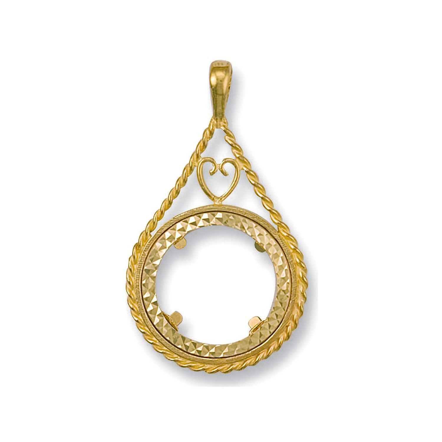 Y/G (Half) Fancy Sovereign Pendant