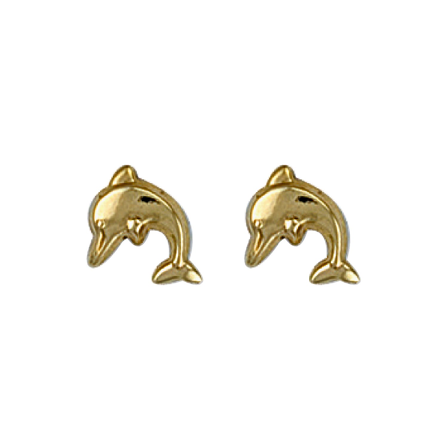 Yellow Gold Dolphin Studs - 9ct Gold