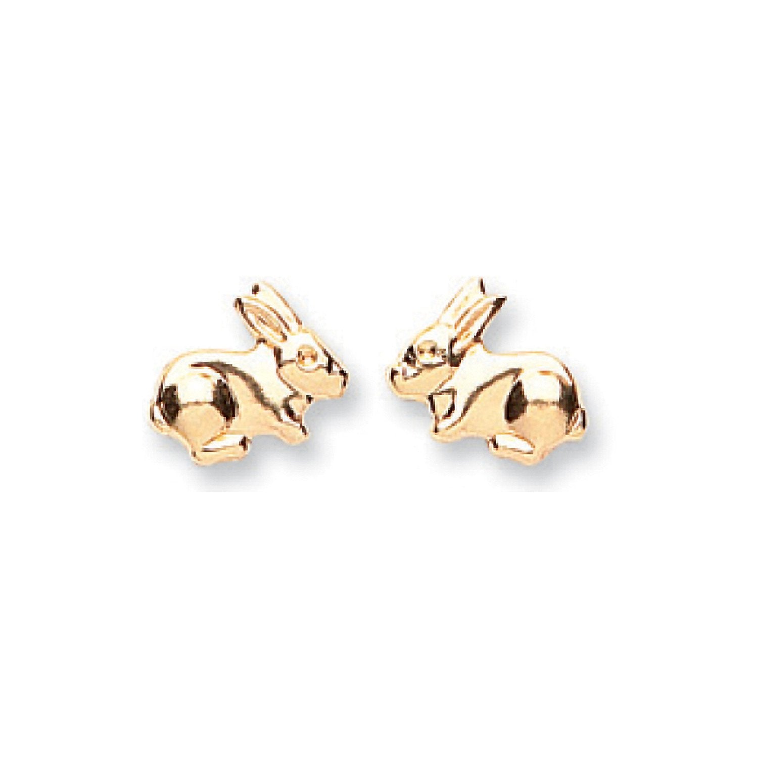 9ct Y/G Rabbit Studs