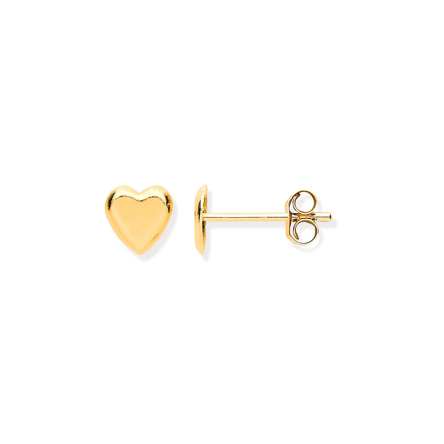 9ct Y/G Tiny Heart Studs