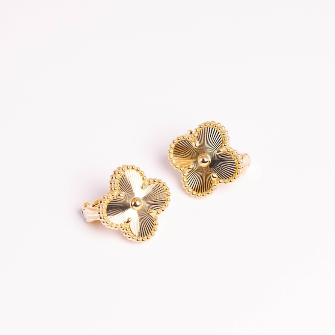 Van Cleef & Arpels Vintage Alhambra Earrings 18K Yellow Gold
