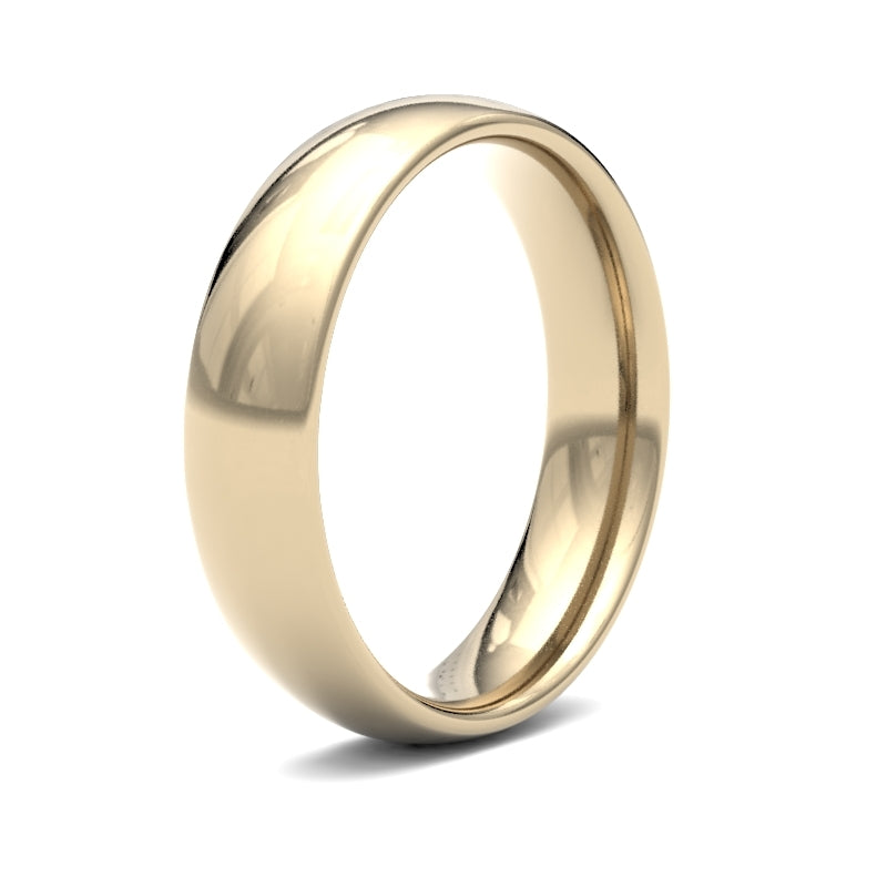 WCT18Y5() | 18ct Yellow Gold Standard Weight Court Profile Finish Wedding Ring