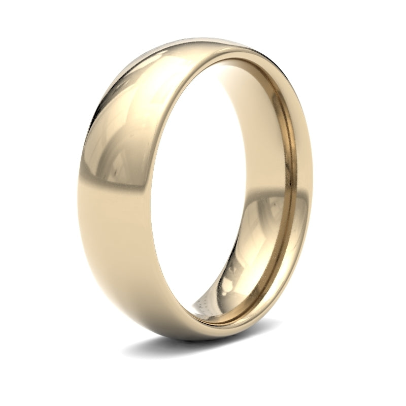 WCT9Y6() | 9ct Yellow Gold Standard Weight Court Profile Finish Wedding Ring