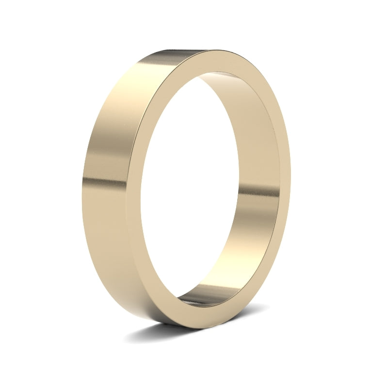WFL18Y4 | 18ct Yellow Gold Standard Weight Flat Profile Mirror Finish Wedding Ring