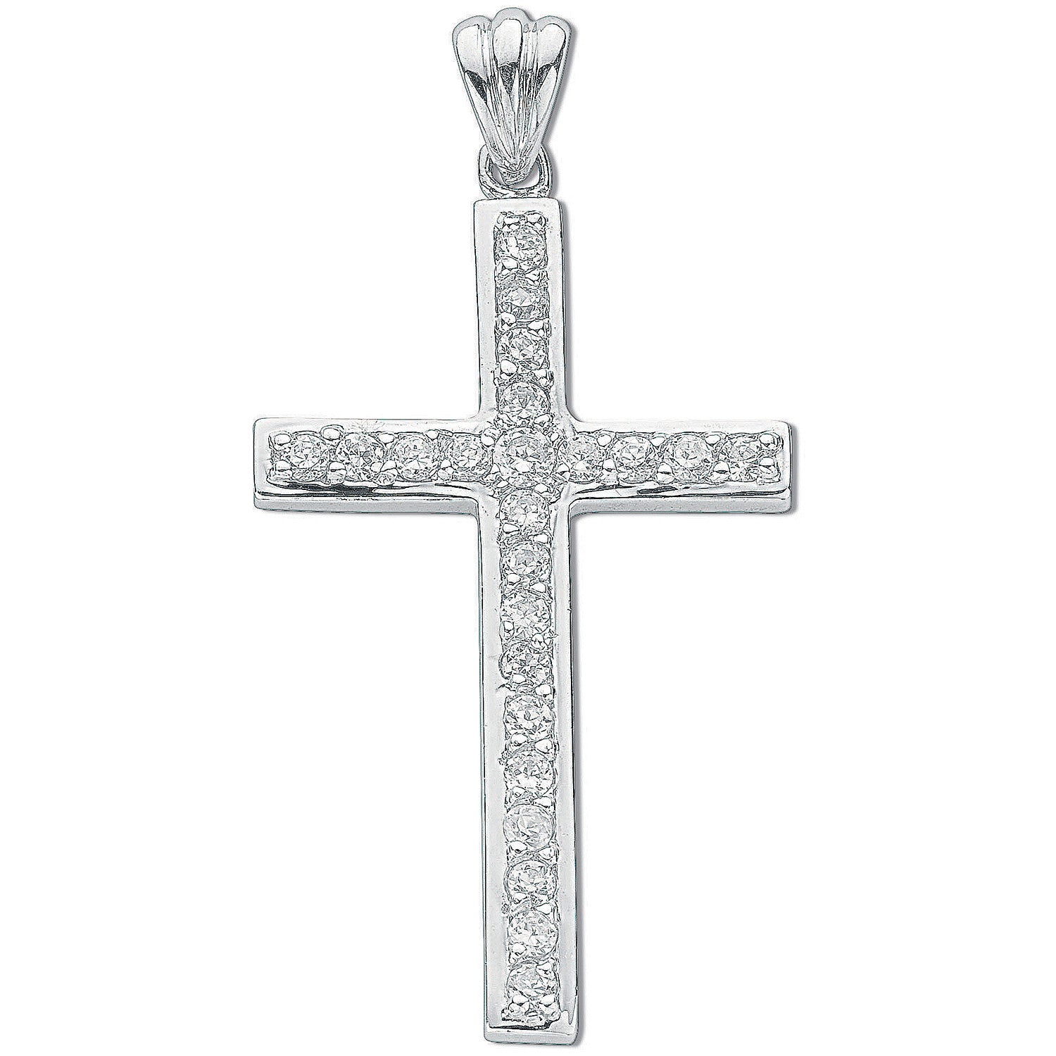 Silver Cz Cross