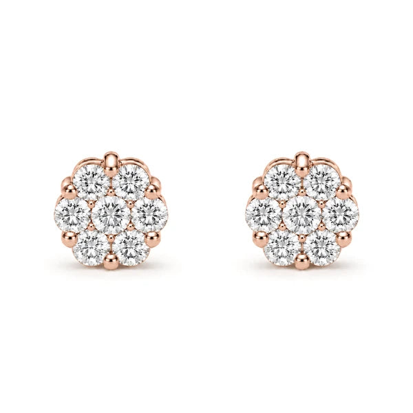 Erkals Jewellers Flower Stud Earrings 18K Gold 0.25ctw