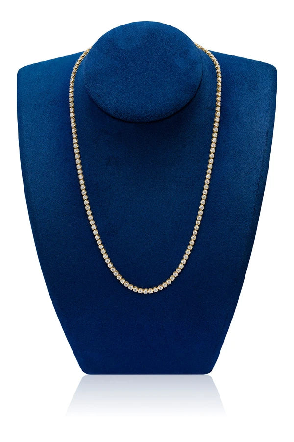 Erkals Jewellers 10pt Crown Set Diamond Tennis Necklace 18K Gold 12.50ctw