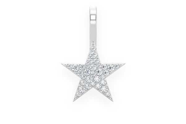 Erkals Jewellers Five Point Star Pendant 18K Gold Diamond 0.20ctw
