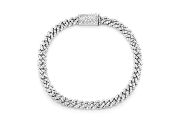 Erkals Jewellers 6MM Miami Cuban Diamond Bracelet 18K Gold 4.25ctw