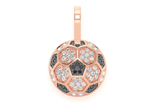 Erkals Jewellers Soccer Futbol Pendant 18K Gold Diamond 0.25ctw