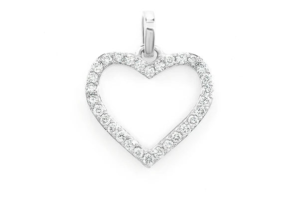 Erkals Jewellers Open Heart Pendant 18K Gold Diamond 0.10ctw