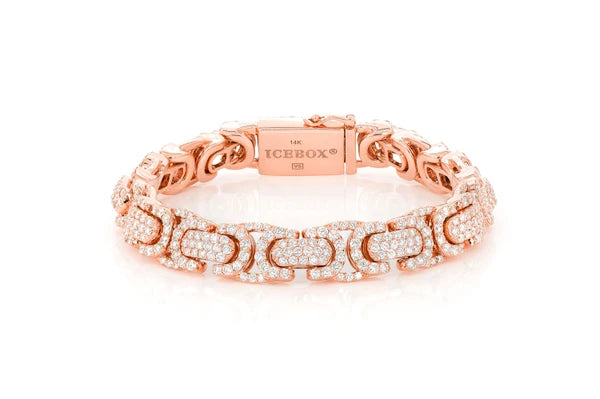 Erkals Jewellers Byzantine Link Diamond Bracelet 18K Gold 10.00ctw