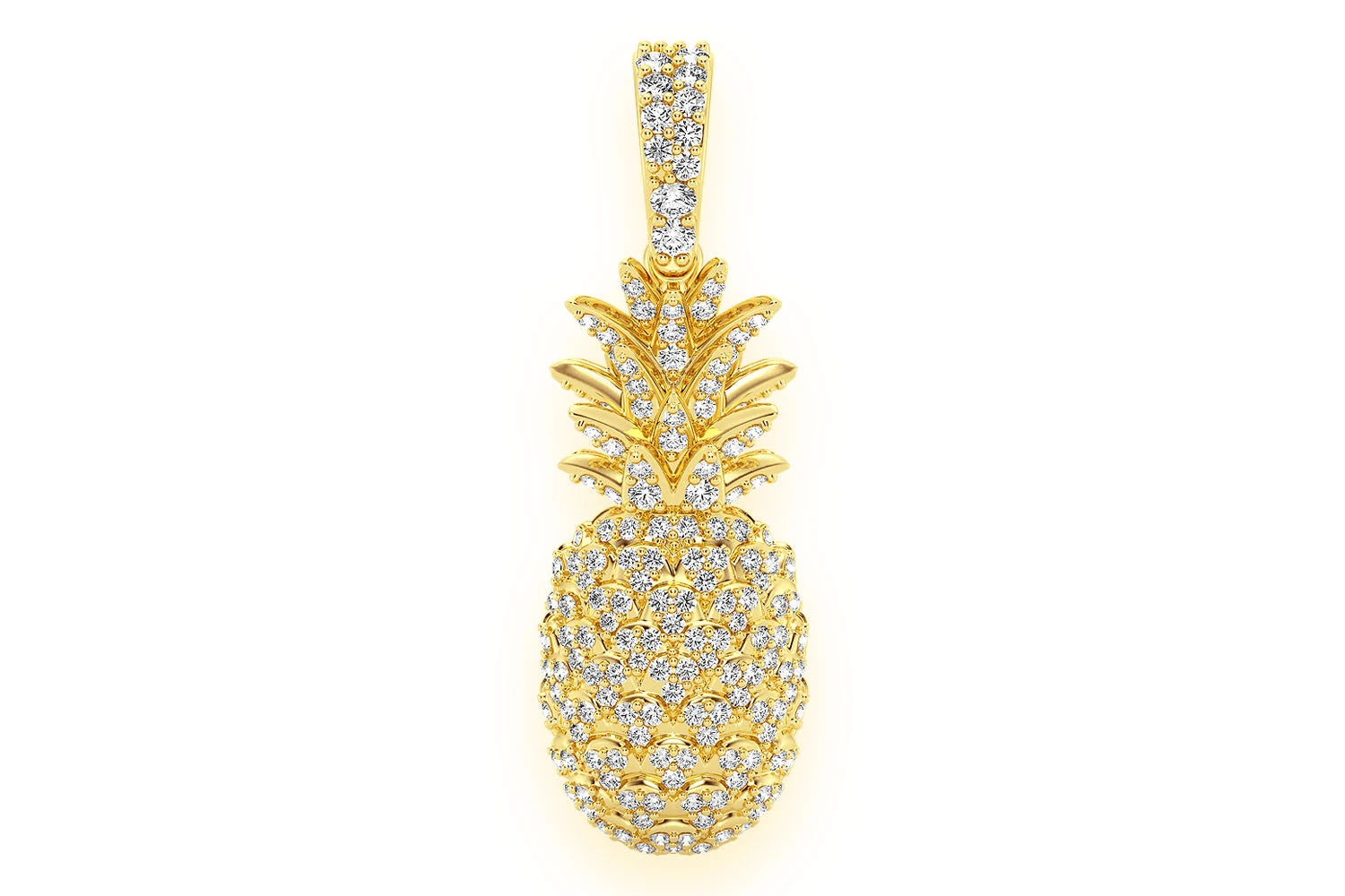 Erkals Jewellers Pineapple Diamond Pendant 18K Gold 0.60ctw