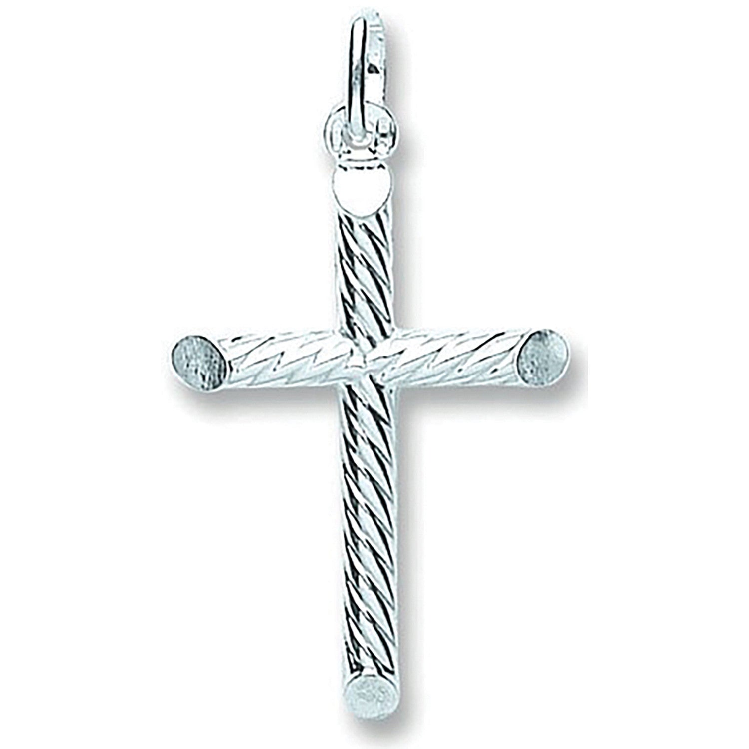 Silver Fancy Tubed Cross