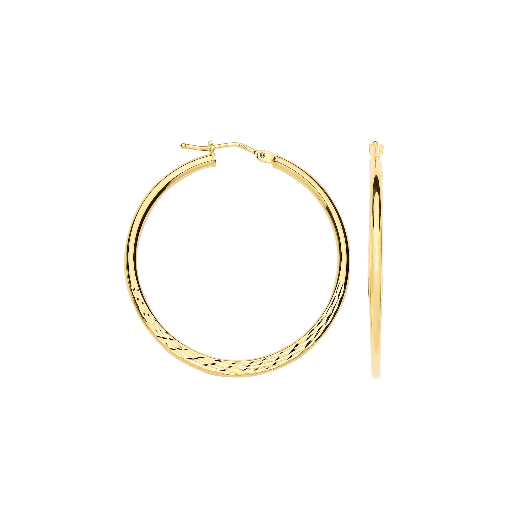 Y/G 30mm Half D/C Half Plain Hoops