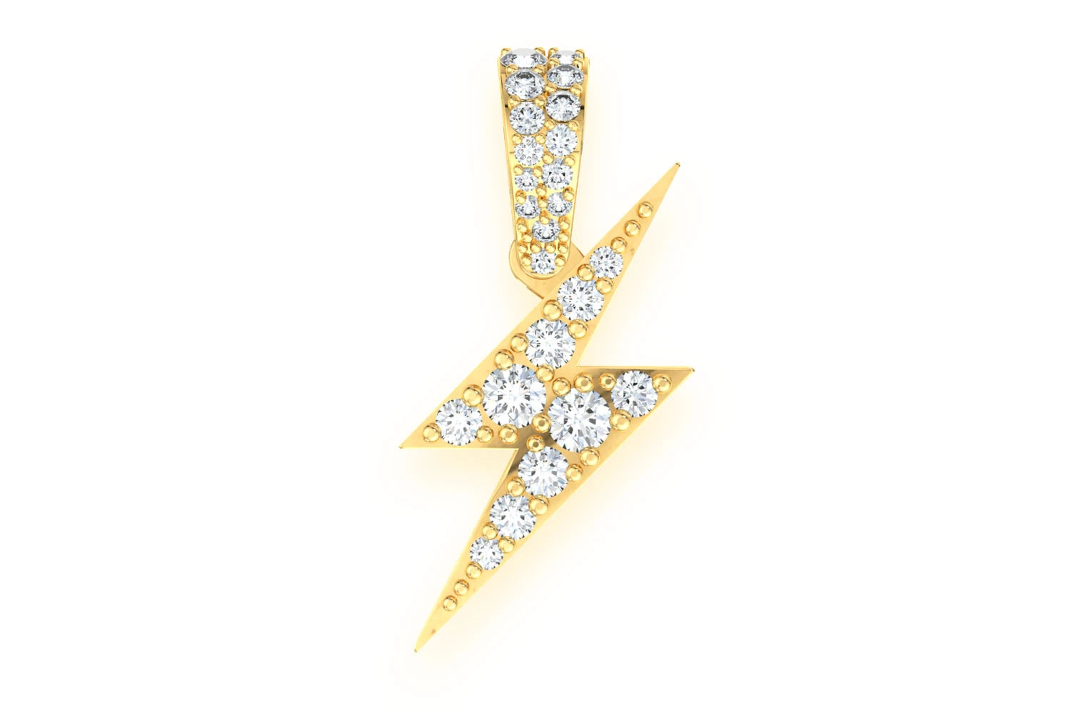 Erkals Jewellers Lightning Bolt Pendant 18K Gold Diamond 0.50ctw