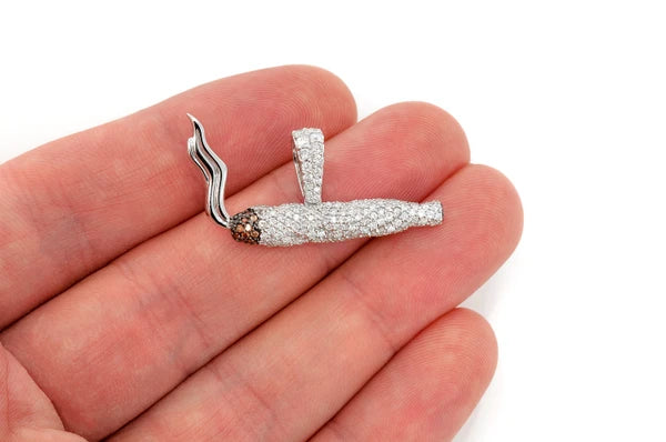 Erkals Jewellers Burning Joint Diamond Pendant 18K Gold 1.25ctw