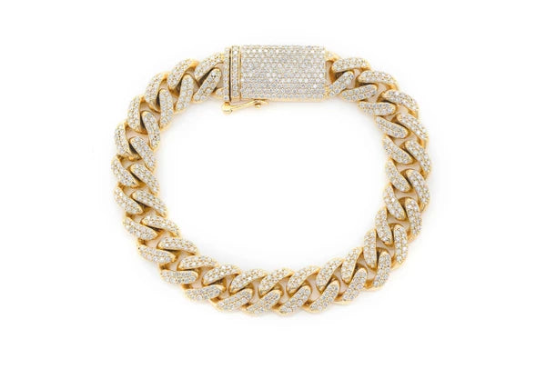Erkals Jewellers 10mm Miami Cuban Link Diamond Bracelet 18K Gold 5.00ctw