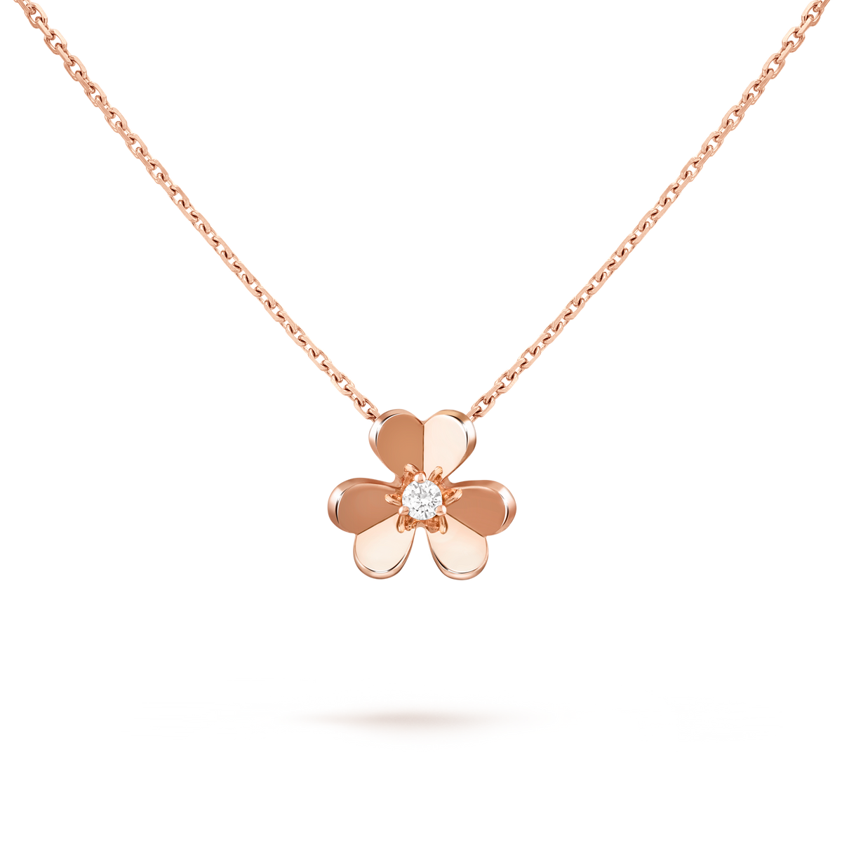 Van Cleef & Arpels Frivole Diamond Small Pendant 18K Rose Gold