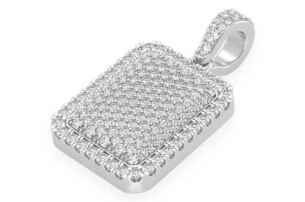 Pendentif oreiller double couche diamant 0,65 ct en or massif 14 carats