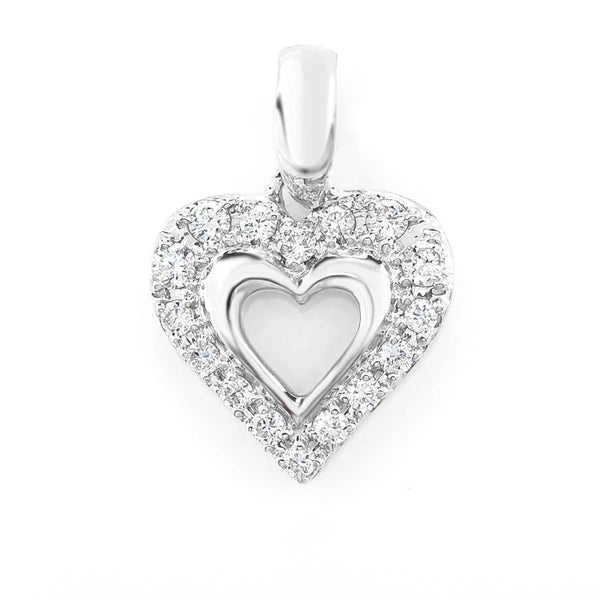 Erkals Jewellers Open Heart Pendant 18K Gold Diamond 0.04ctw