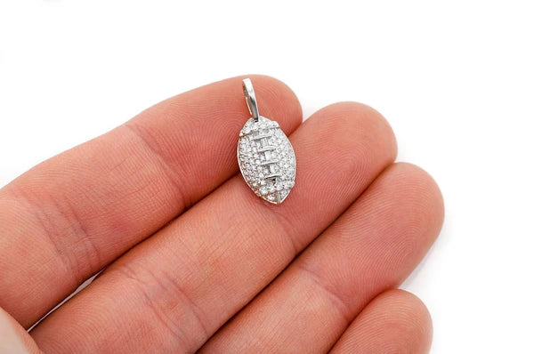 Erkals Jewellers American Football Pendant 18K Gold Diamond 0.40ctw