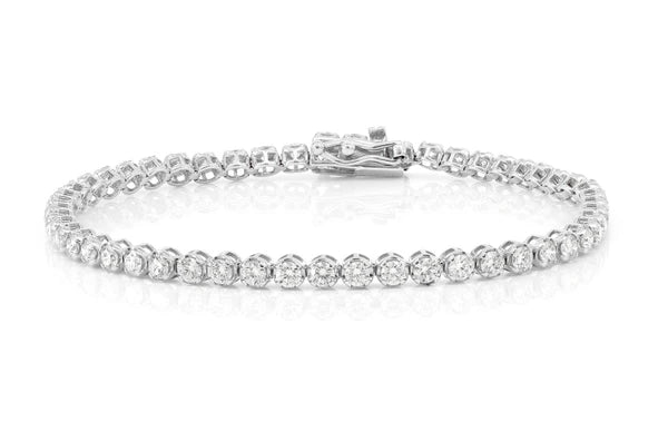 Erkals Jewellers 10pt Crown Set Diamond Bracelet 18K Gold 4.50ctw
