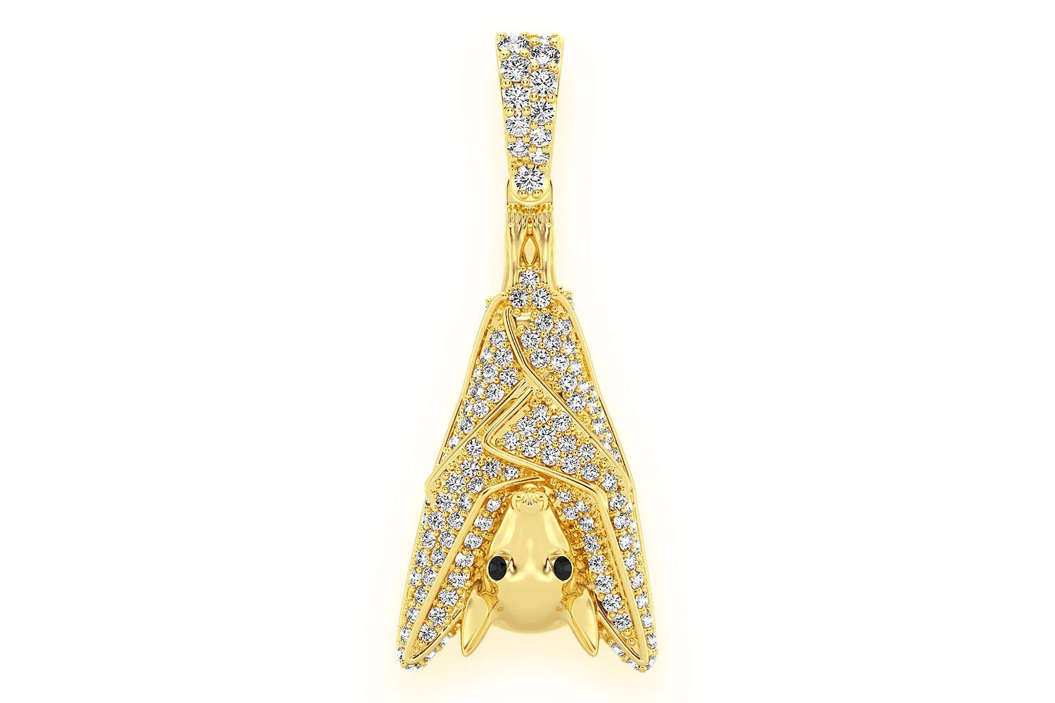 Erkals Jewellers Hanging Bat Pendant 18K Gold Diamond 0.75ctw