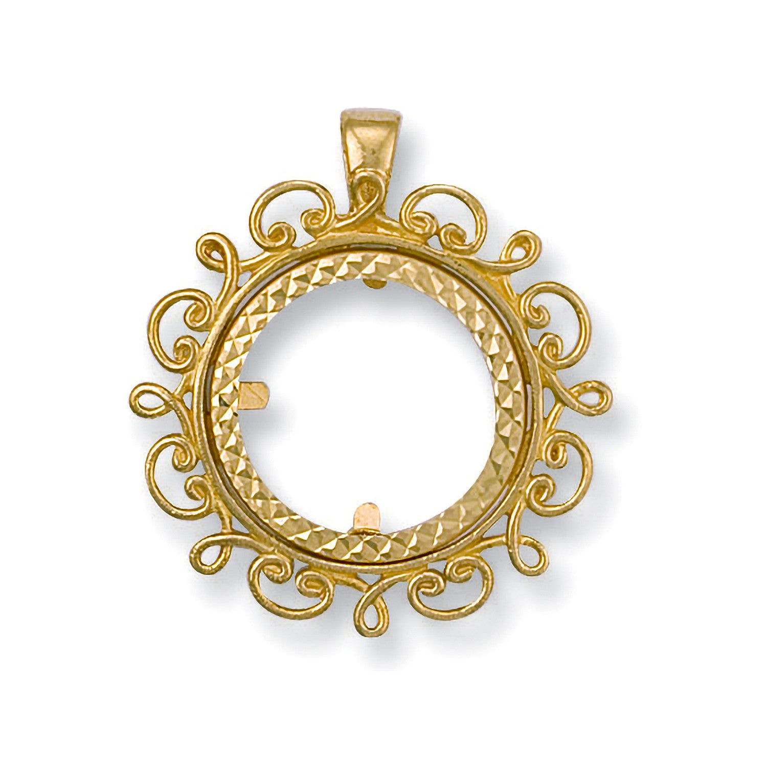 Y/G (Half) Fancy Sovereign Pendant