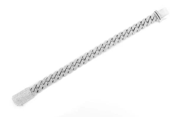 Erkals Jewellers 10mm Miami Cuban Link Diamond Bracelet 18K Gold 5.00ctw