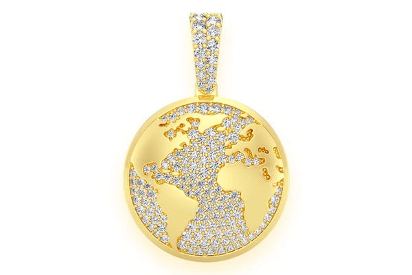 Erkals Jewellers World Globe Pendant 18K Gold Diamond 0.75ctw