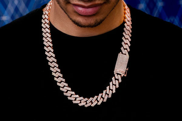 Erkals Jewellers 13mm Raised Miami Cuban Diamond Necklace 18K Gold 28.25ctw