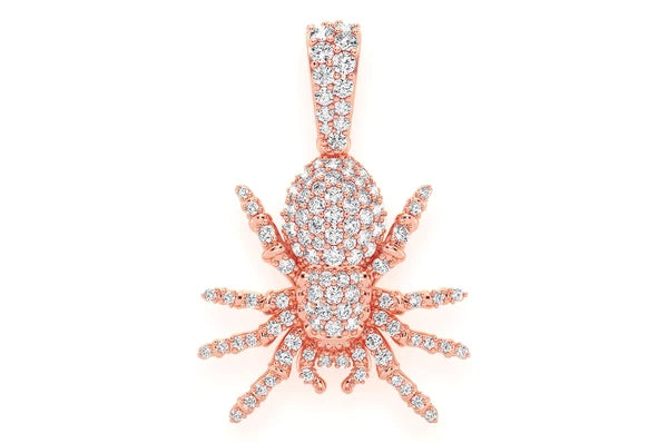 0.70ct Diamond Spider Pendant 14K Solid Gold