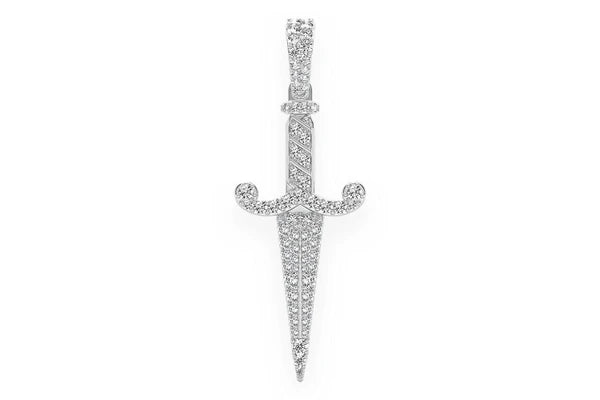 Erkals Jewellers Dagger Pendant 18K Gold Diamond 1.50ctw