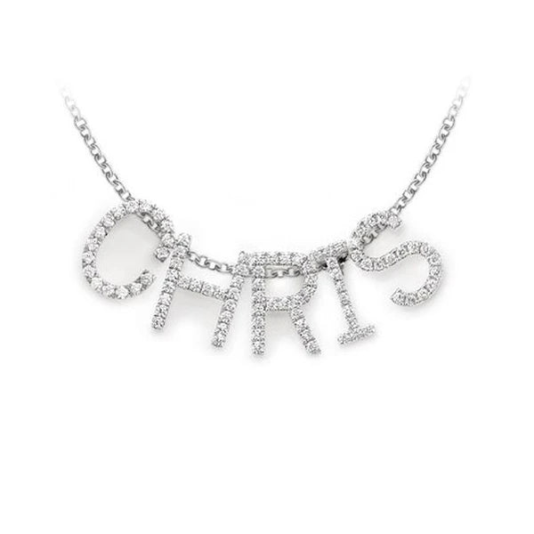 Erkals Jewellers Letters & Numbers Pendant 18K Gold Diamond 0.10ctw