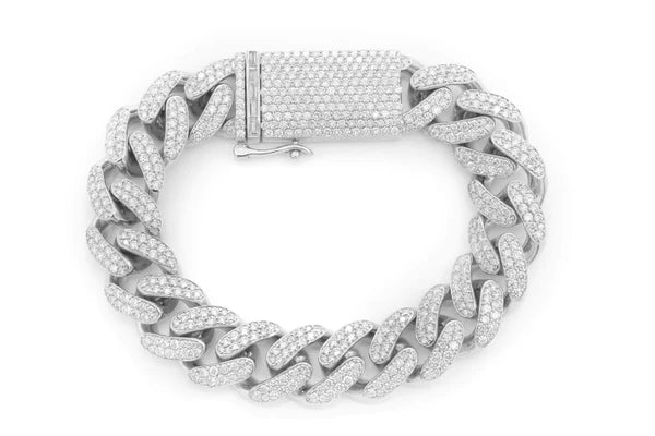 Erkals Jewellers 16mm Miami Cuban Diamond Bracelet 18K Gold 12.25ctw