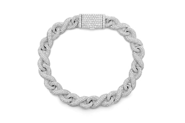 Erkals Jewellers Infinity Link Diamond Bracelet 18K Gold 7.00ctw